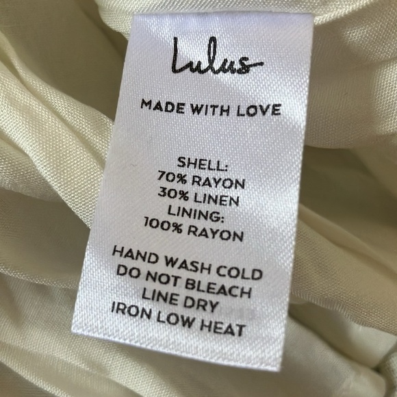 Lulus White and Blue Linen Mini Sundress size M - Picture 7 of 7